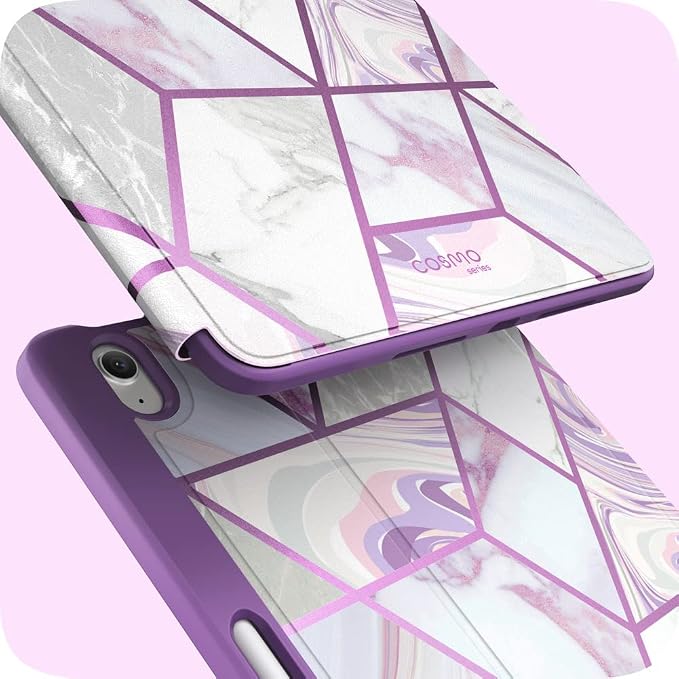 i-Blason for iPad mini 7 Case iPad mini 6 Case 8.3 inch Marble | Built-in Screen Protector Auto Sleep/Wake Pencil Holder Trifold Stand Full-Body Protection