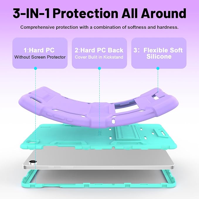Case for Samsung Galaxy Tab A11+/A11 Plus 11” 2026 Samsung Galaxy Tab A9+/A9 Plus 11” 2024 Model Heavy Duty Shockproof Hard High Impact Protective Case Black