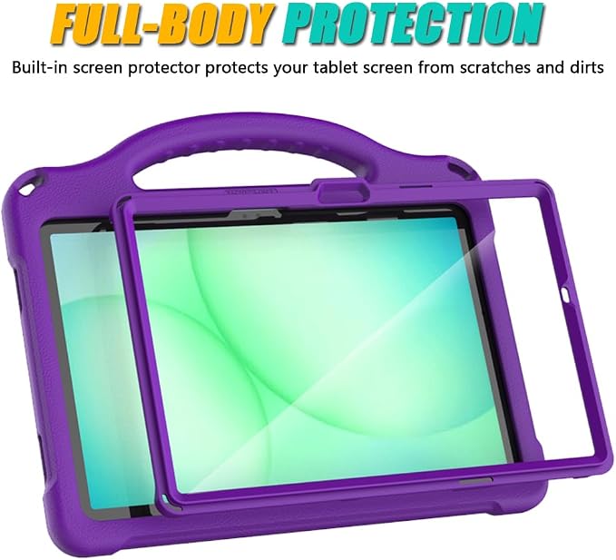 Kids Case for Samsung Galaxy Tab A11 Plus 2026 /A9 Plus 2023 11 inch Tablet | Sanyetral Galaxy Tab A11+/A9+ Case with Screen Protector Shockproof Handle Stand Protective Cover with Shoulder Strap -Bl