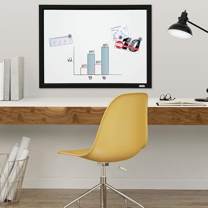 Quartet Whiteboard, Dry Erase Board, Magnetic, 17" x 23", White Board, Black Frame, Includes Dry Erase Markers and Magnets, 4 Pack (MWDW1723M-BK)