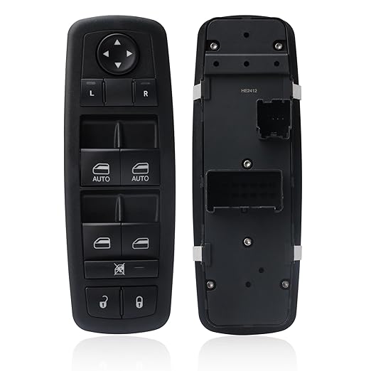 WUANGKI Master Power Window Switch Front Left Driver Side | 3+0 Pins | Compatible with Dodge Grand Caravan 2012-2017, Chrysler Town & Country 2012-2016, 2012-2015 Ram C | V, Replaces OE 68110871AA