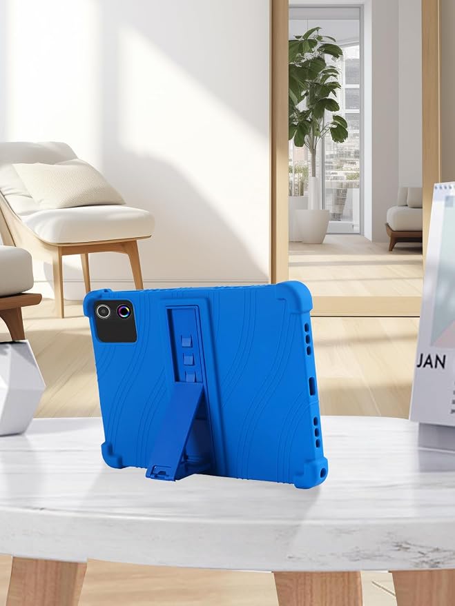 for Jeazans Jzpad-A10Pro Tablet 10 Inch Android Tablets CaseBOVUGAC Soft Silicone Adjustable Stand Shockproof Kids Friendly for Jeazans A10Pro Tablets(Black)