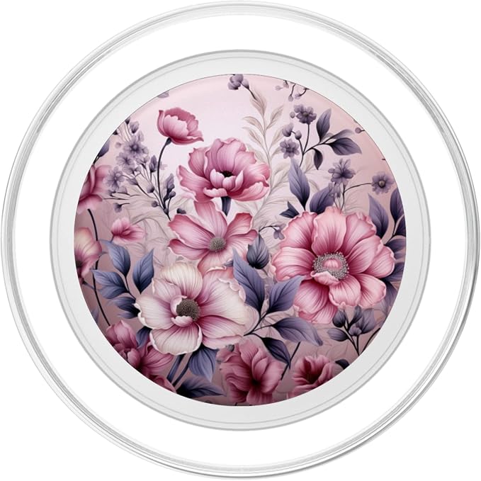 Vintage Pink Wildflower Flower Lover Tropical Garden PopSockets PopGrip for MagSafe