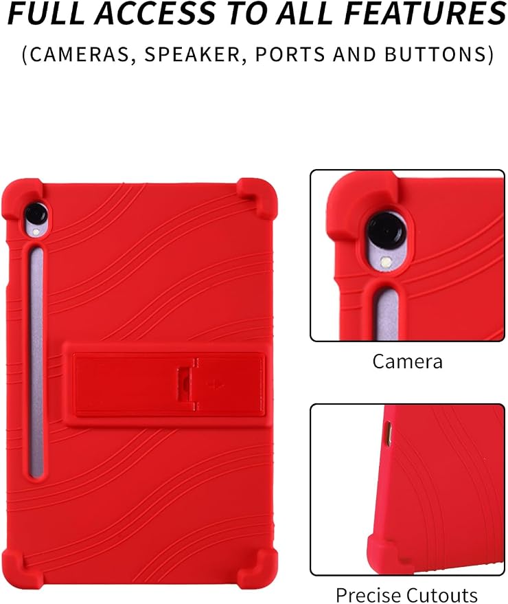 Case for Samsung Galaxy Tab S11 Tablet 11 inchWUNIAK Shock Proof Lightweight Stand Rubber Shell Protective CoverKids Friendly Soft Silicone Adjustable Stand CoverBlue