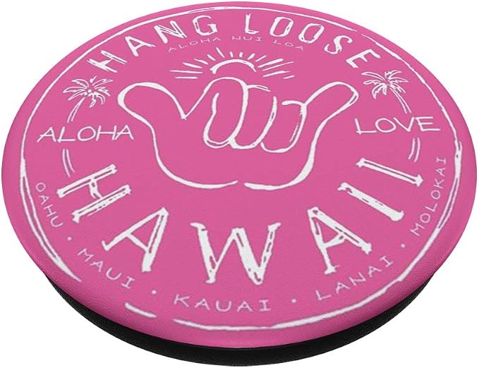 Shaka Pop Mount Socket Vacation Aloha Vibes Hawaii Pink PopSockets PopGrip: Swappable Grip for Phones &amp Tablets