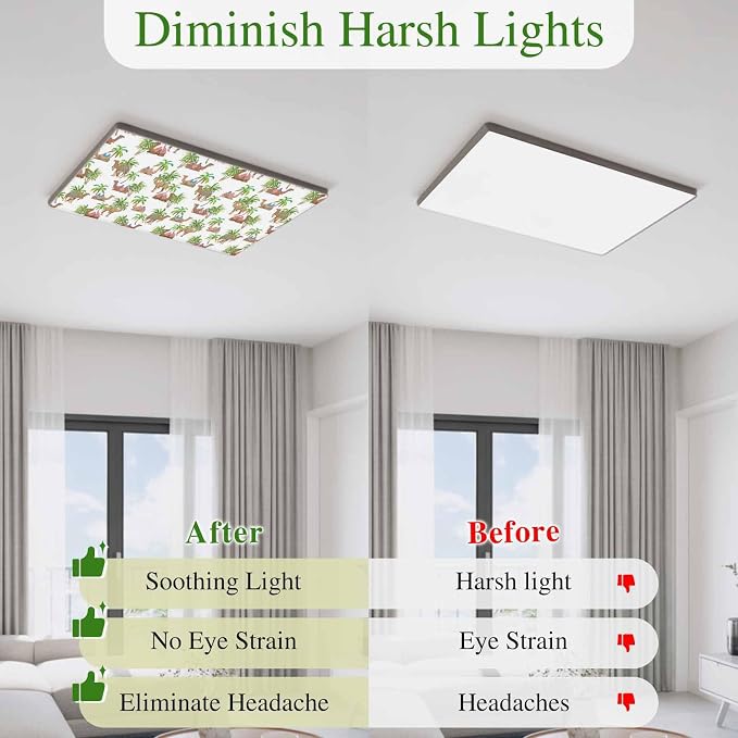 Fluorescent Light Covers for Ceiling Lights Deserts Camels Magnetic Light