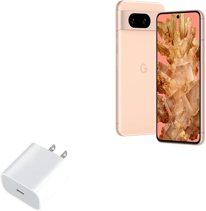 BoxWave Charger Compatible with Google Pixel 9 Pro - PD GAN miniCube (30W) 30W Tiny PD GAN Type-C Wall Charger - Winter White