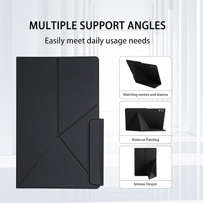 OATSBASF for Galaxy Tab S11 Ultra Case (2025) Magnetic Book Cover | Slim Minimalist Style Foldable Stand Support Auto Wake/Sleep 14.6 inch Tablet Case