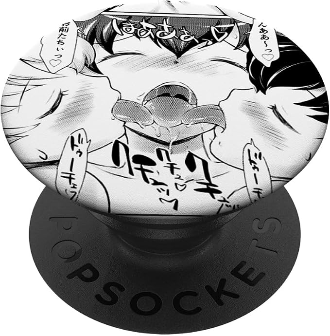 Ecchi Hentai Otaku Girls Waifu Ahegao Pleasure Face PopSockets Adhesive PopGrip