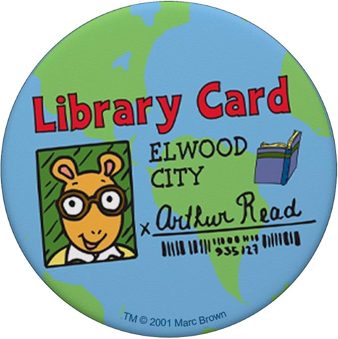 Arthur Globe Library Card PopSockets Adhesive PopGrip