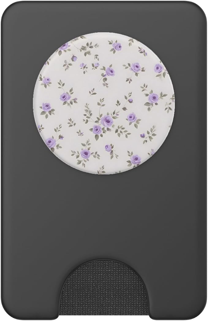 Cute Lavender Rose Pattern Floral PopSockets PopGrip for MagSafe