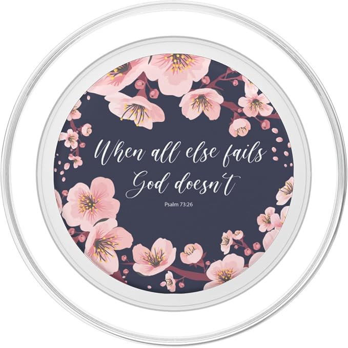 Psalm 73 26 Christian Bible Verse Pink Blue Inspirational PopSockets Adhesive PopGrip