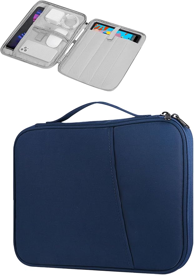 for XPPen Magic Drawing Pad 12.2 Inch Tablet Sleeve Carrying Case with Handle Water-Resistant Double-Layer Design Black