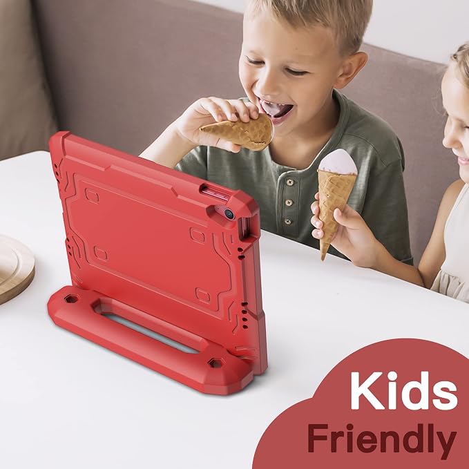 JETech Kids Case for iPad (A16) 11th/10th Gen Black | For 2025/2022 Model Built-in Screen Protector 360 Handle Stand Shockproof Kid-Friendly