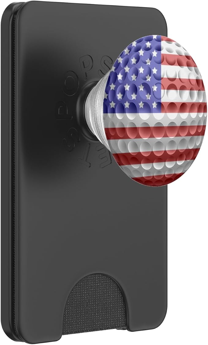 Golf USA Flag American Golfing PopSockets Adhesive PopGrip