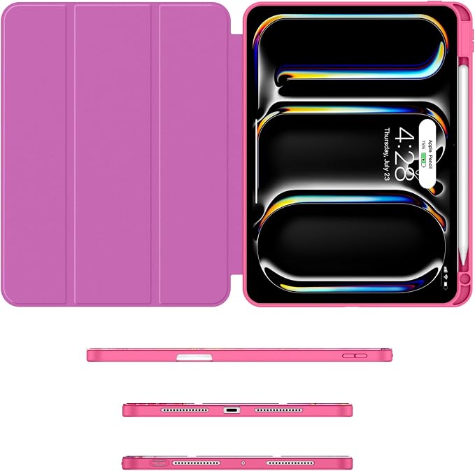 Soke Case for iPad Pro 11 Inch (M5 2025/M4 2024) - Book Black | Built-in Apple Pencil Slot Auto Sleep/Wake Lightweight Protective Cover
