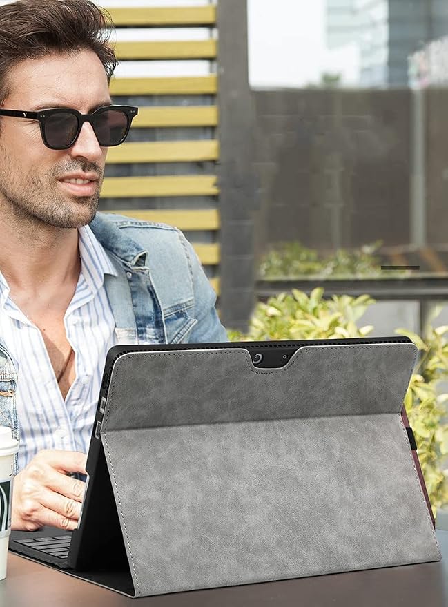 Protective Case for Surface Go 4/Go 3/Go 2 /Surface Go TabletSurface Go Case with Stylus HolderCompatible with Type Cover Keyboard Slim Lightweight Business Cover Accessories (Black)
