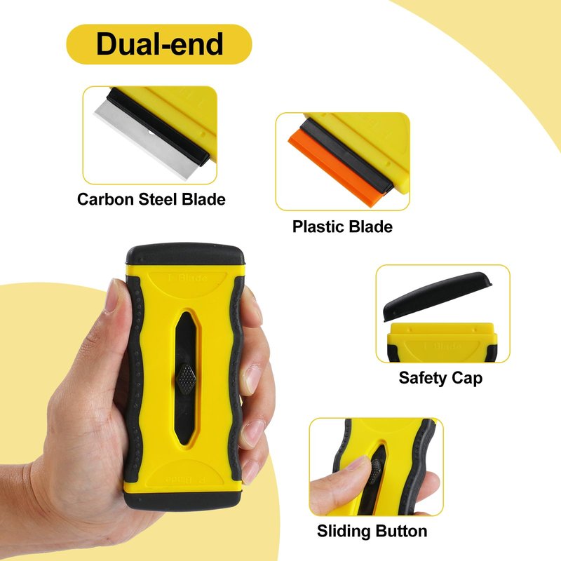 Kiemeu Oven Razor Blade Scraper Tool For Glass Stove Top Scraper Tool
