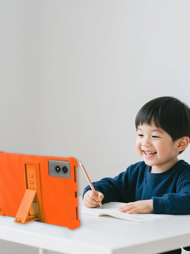 Case for TABWEE T50 Tablet 11 Inch (Black) | Soft Silicone Kids Friendly Protective Cover with Adjustable Stand Drop-Proof