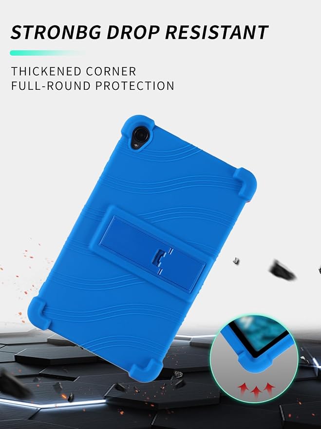 Case for Callsky-Tab Ctab 8 Android Tablet 8 Inch，WUNIAK Shock Proof Lightweight Stand Rubber Shell Protective CoverKids Friendly Soft Silicone Adjustable Stand CoverBlack