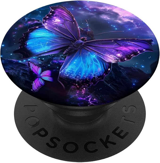 Purple Butterflies PopSockets PopGrip for MagSafe