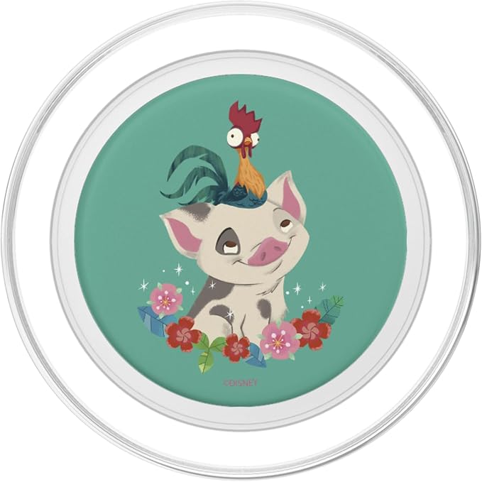 Disney Moana Pua and HEI HEI Floral Portrait PopSockets Adhesive PopGrip