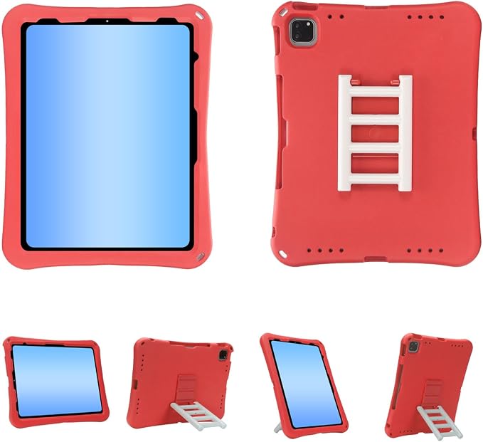 Kids Case for iPad Air 13 (2026/2025/2024) M4/M3/M2 &amp iPad Pro 13 2024 &amp iPad Pro 12.9 Cover 6th/5th/4th/3rd Gen (2022/2021/2020/2018) DIY Figures EVA Rubber Handle Stand Shockproof Bumper