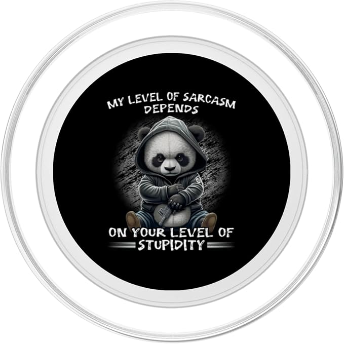 My Level of Sarcasm Depends Funny Sarcastic Quote PopSockets PopWallet for MagSafe