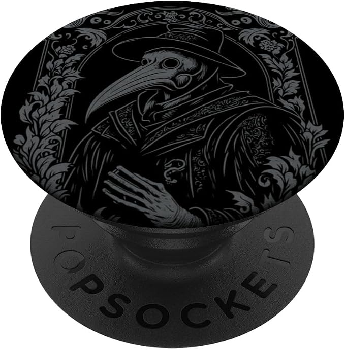 Plague Doctor Occult Gothic Pest Steampunk Black Death PopSockets Adhesive PopGrip