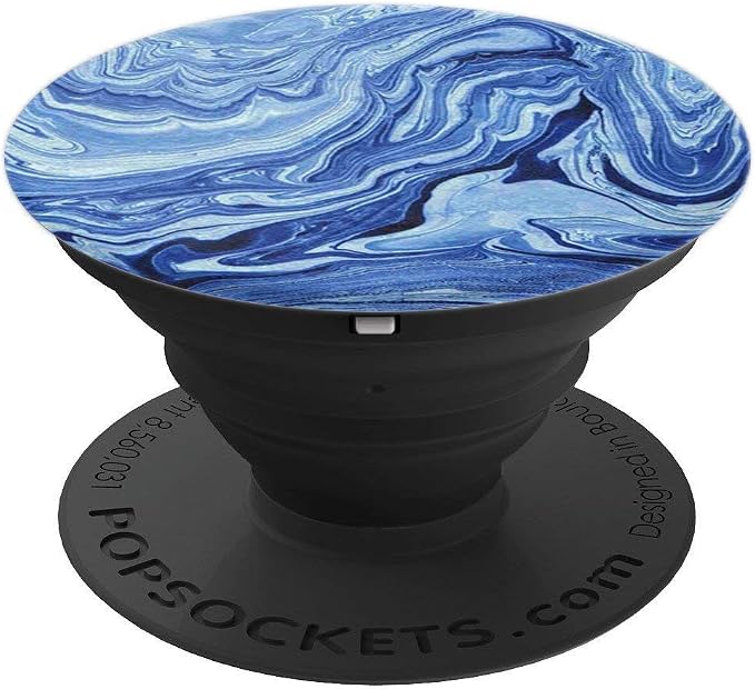 Ink Marbled Pop Mount Socket Blue Watercolor Clouds Design PopSockets PopGrip: Swappable Grip for Phones &amp Tablets