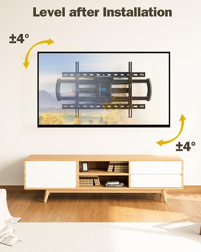 Mounting Dream UL Listed Full Motion TV Wall Mount for Most 42-84'' TVs, TV Mount with Premium Ball Bearing Design for Smooth Extension and Swivel, Max VESA 600x400mm, 100LBS, Up to 24'' Wood Stud