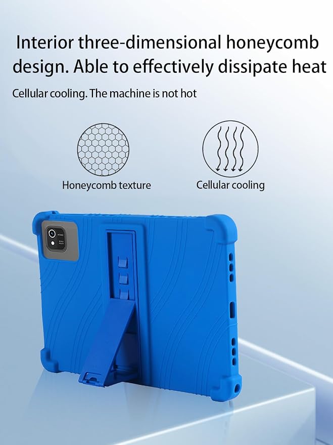 for kelankeke K10 Android 10-Inch TabletUYRUREL Skin-Friendly Soft Silicone Protective CaseFull Protection Against Drops and Scratcheswith Adjustable Viewing StandBlack.