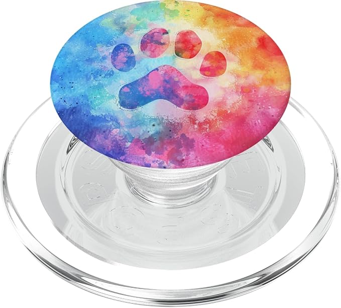 Colorful Dog Paw Print PopSockets PopGrip for MagSafe