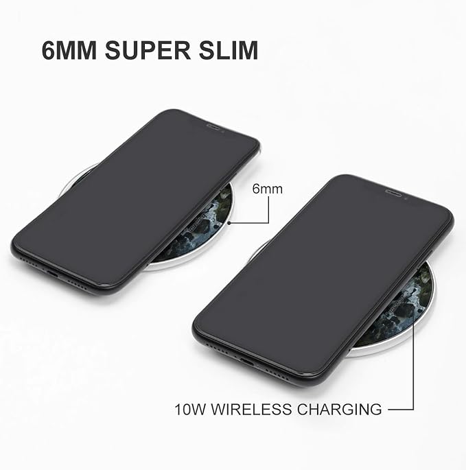 Waterfall Cliff Wireless Charger 10W Fast Charging Pad Anti-Slip Qi Certified Wireless Charging Pad Charging Station Portable Phone Charger for All Wireless Charging Smartphone