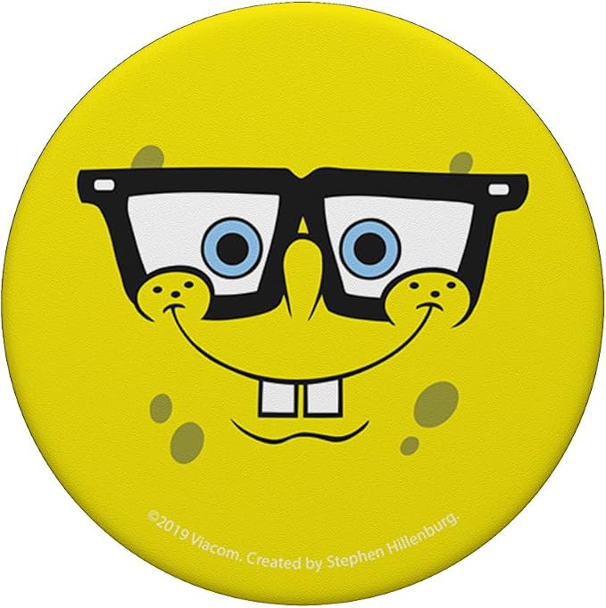 Nickelodeon Spongebob Squarepants Nerd Glasses Face PopSockets Adhesive PopGrip