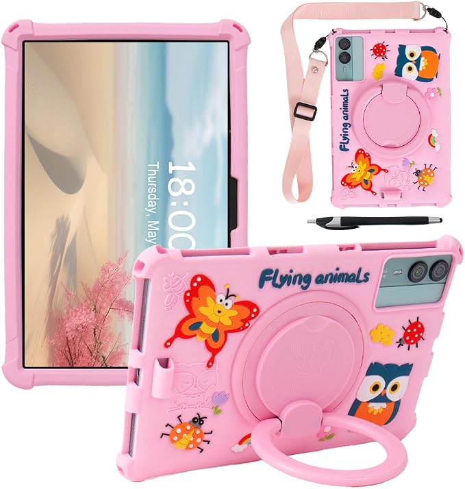 11-inch Android Tablet Case - Universal Cute Cartoon Case for ApoloSign/DOOGEE/Blackview/PRITOM/ECOPAD/AOCWEI/TECLAST 11-inch Tablets (Navy Blue Space)
