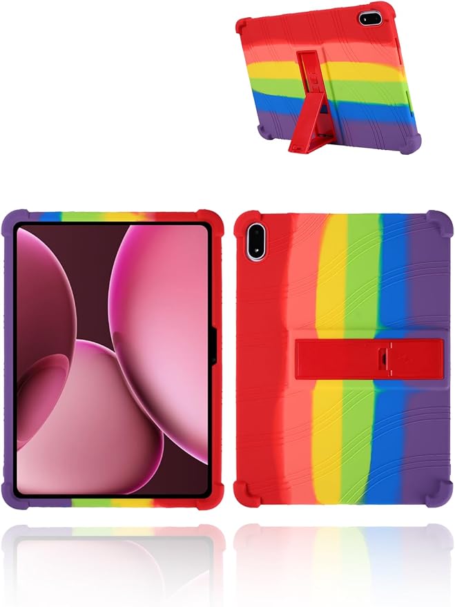 for OnePlus Pad 3 Android 15 Tablet13.2 inch Tablets CaseSoft Silicone Adjustable Stand Cover Lightweight Kids FriendlyBlack.