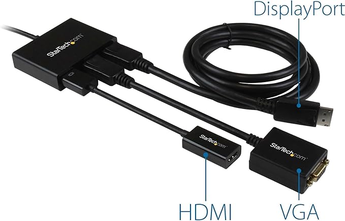 StarTech.com 3-Port DisplayPort 1.2 Splitter, DisplayPort to 3x DP Multi-Monitor Adapter, Dual 4K 30Hz and 1080p 60Hz Computer MST Hub, Windows Only (MSTDP123DP)