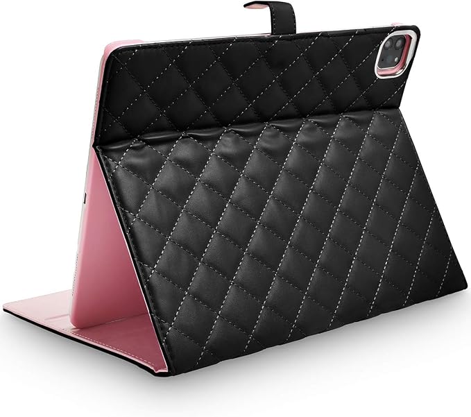 for iPad Pro 11 inch Case 2022(4th Gen)/2021(3rd Gen)/2020(2nd Gen)/2018 (1st Gen)Cute Crown Bling Diamond PU Leather Smart Auto Sleep/Wake Stand Shockproof Cover for iPad Pro 11 Inch Black