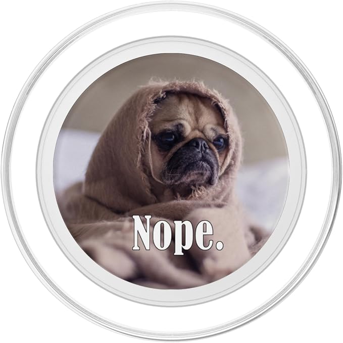 Cute Womens Girls Kids NOPE Blanket Pug Lover PopSockets Adhesive PopGrip