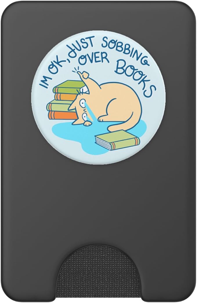 PopSockets Phone Grip &amp Stand - Bookish Cat PopSockets Adhesive PopGrip