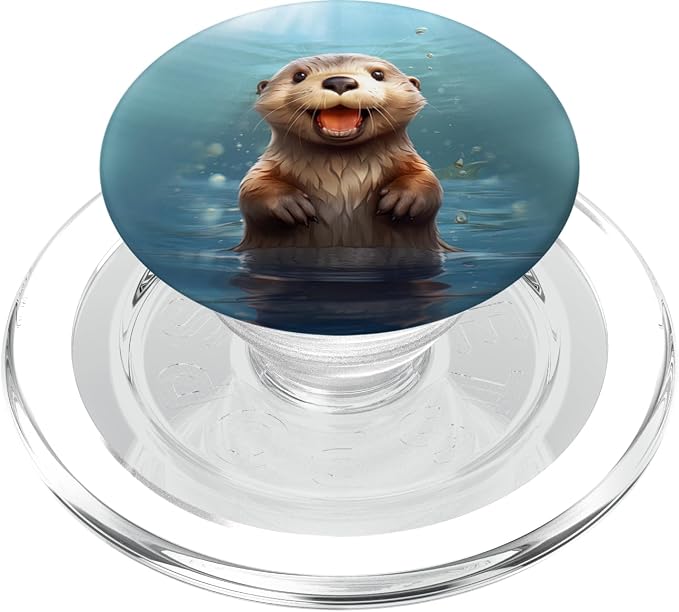 Cute Adorable Sea Otter PopSockets PopGrip for MagSafe
