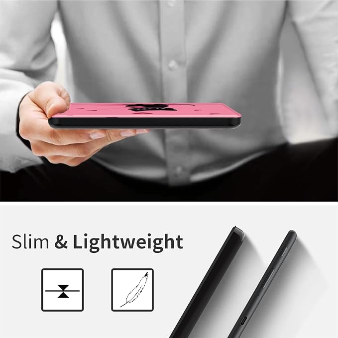 Case for 7 All-New Kindle Paperwhite (12th Generation 2024) and Kindle Colorsoft Signature Edition CoverSlim PU Leather Smart Cases with Auto Wake/Sleep-Black Cat Night Sky
