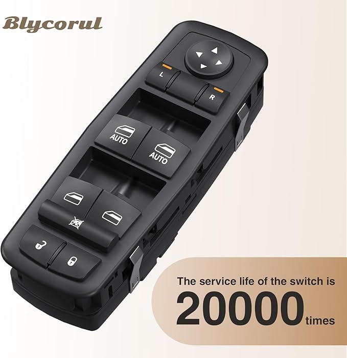 Blycorul Master Power Window Switch Driver Side Compatible with 2009 2010 2011 2012 Dodge Ram 1500/2500/3500 Quad & Crew Cab Pickup-9 Pins+3 Pins Replaces OEM 4602863AD,4602863AB,4602863AC