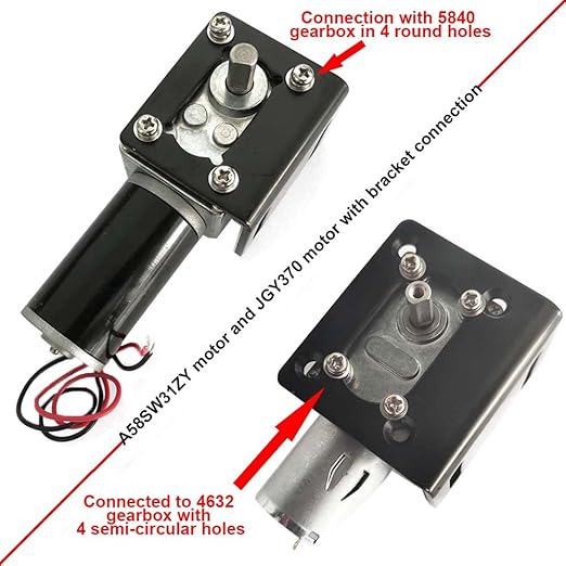 Bringsmart Mini Mounting Brackets of A58 Worm Gear Motor with Screw Motor Support for Fixed Motors (Bracket)