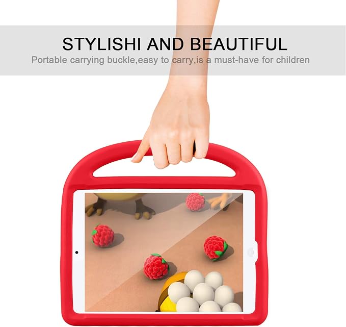 Kids Case for iPad 6th/5th Generation iPad 9.7 inch 2018/2017 and iPad Air 1/Air 2 Case with Handle/Kickstand EVA Foam Shockproof Stand Cover for iPad Air 1st/2nd Gen/iPad Pro 9.7Black Bird