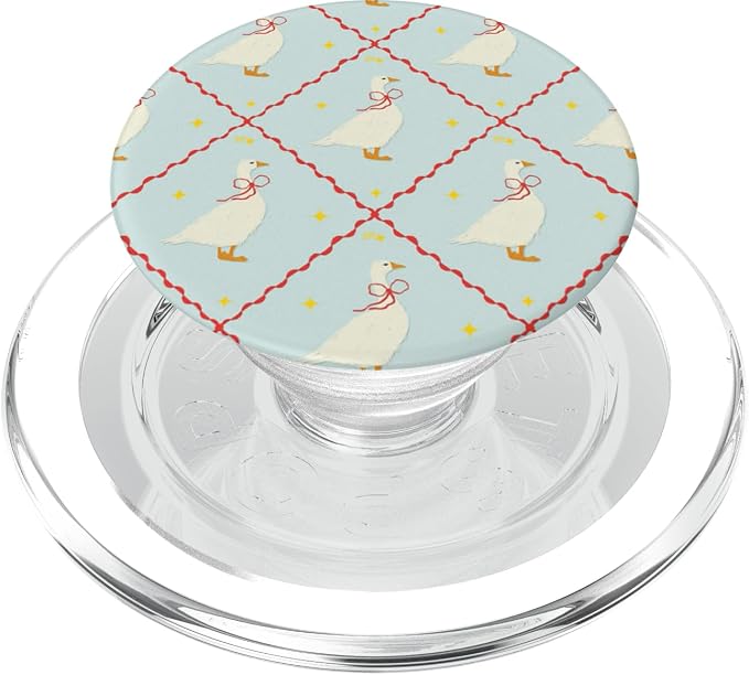 Blue Goose Bow Farm Pattern PopSockets PopGrip for MagSafe