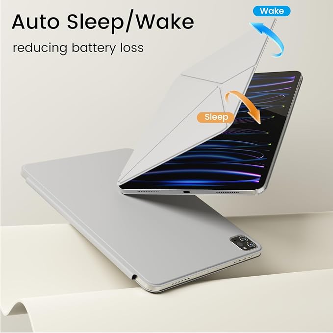 Magnetic Case for iPad Pro 11 Inch 4th/3rd/2nd Gen Black | Magnetic Attachment Support 2nd Gen Pencil Charging Slim &amp Light Folio Stand Case for iPad Pro 11'' 2022/2021/2020
