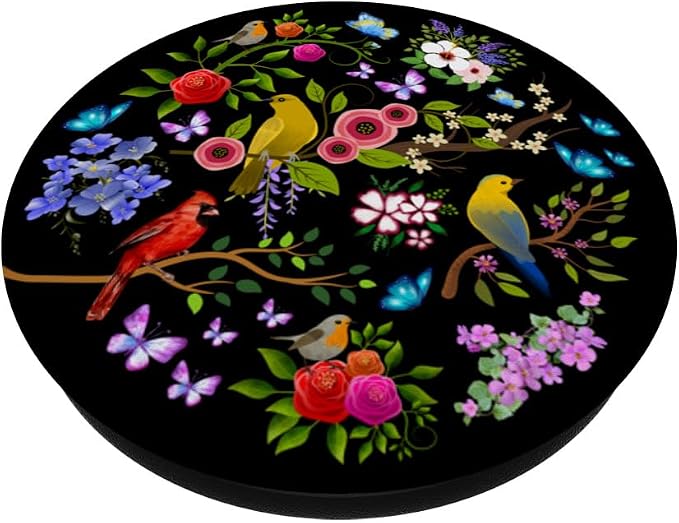Flower Bird and Butterfly Garden Phone PopSockets Standard PopGrip