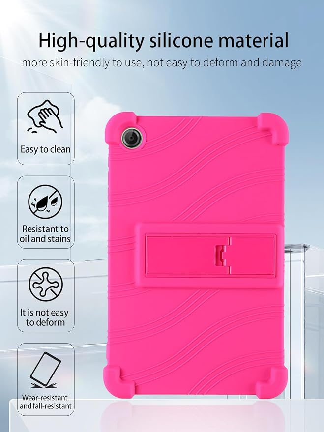 for Lenovo Tab One &amp Nook Reading Tablet Android Tablet8.7 inch Tablets CaseSoft Silicone Adjustable Stand Cover Lightweight Kids FriendlyBlack.